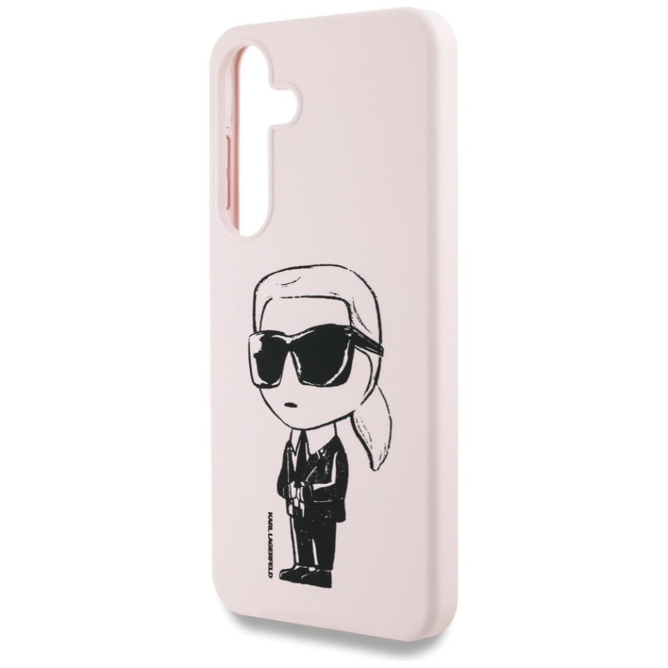 Husa pentru Samsung Galaxy S25, Silicone MagSafe, Karl Lagerfeld, Roz - 1 | YEO
