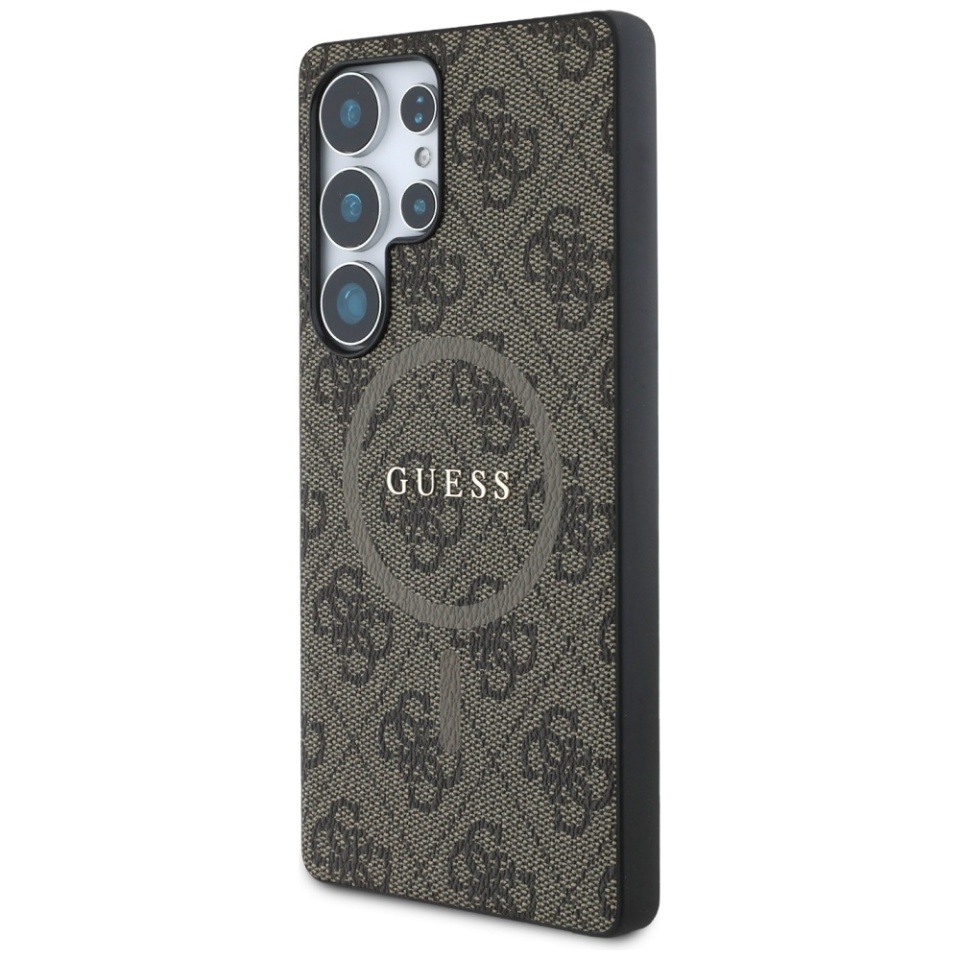 Husa pentru Samsung Galaxy S25 Ultra, 4G Ring Classic Logo MagSafe, Guess, Maro - 2 | YEO