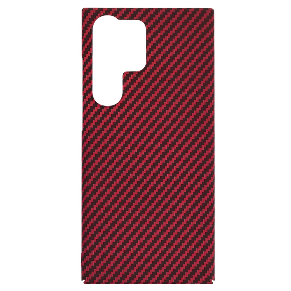 Husa pentru Samsung Galaxy S25 Ultra, Finisaj Premium cu Textura de Carbon, Design Elegant, SKDR CarbonFlex - Rosu - 1 | YEO