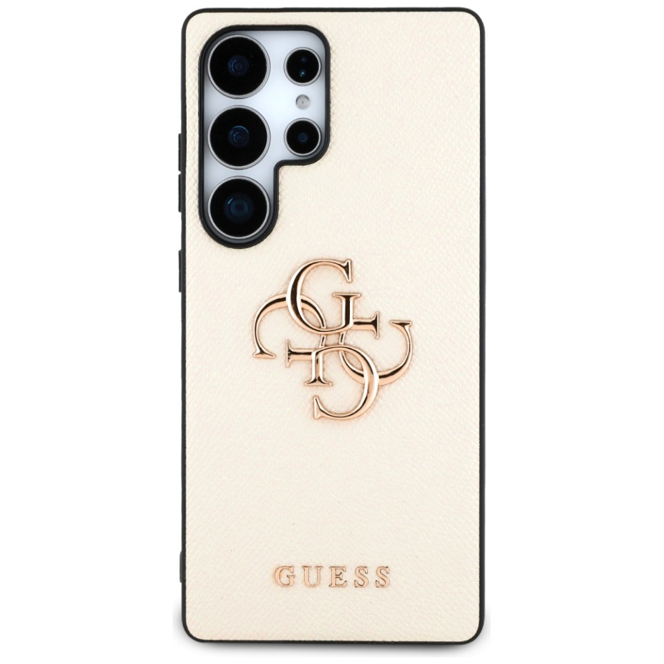 Husa pentru Samsung Galaxy S25 Ultra, Guess, Hardcase Grained Big and Classic, Bej - 1 | YEO