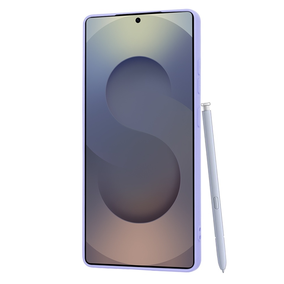 Husa pentru Samsung Galaxy S25 Ultra, SKYDDAR INNOVATION, din Silicon Catifelat, SoftElegance, set cu sticker, Violet - 1 | YEO