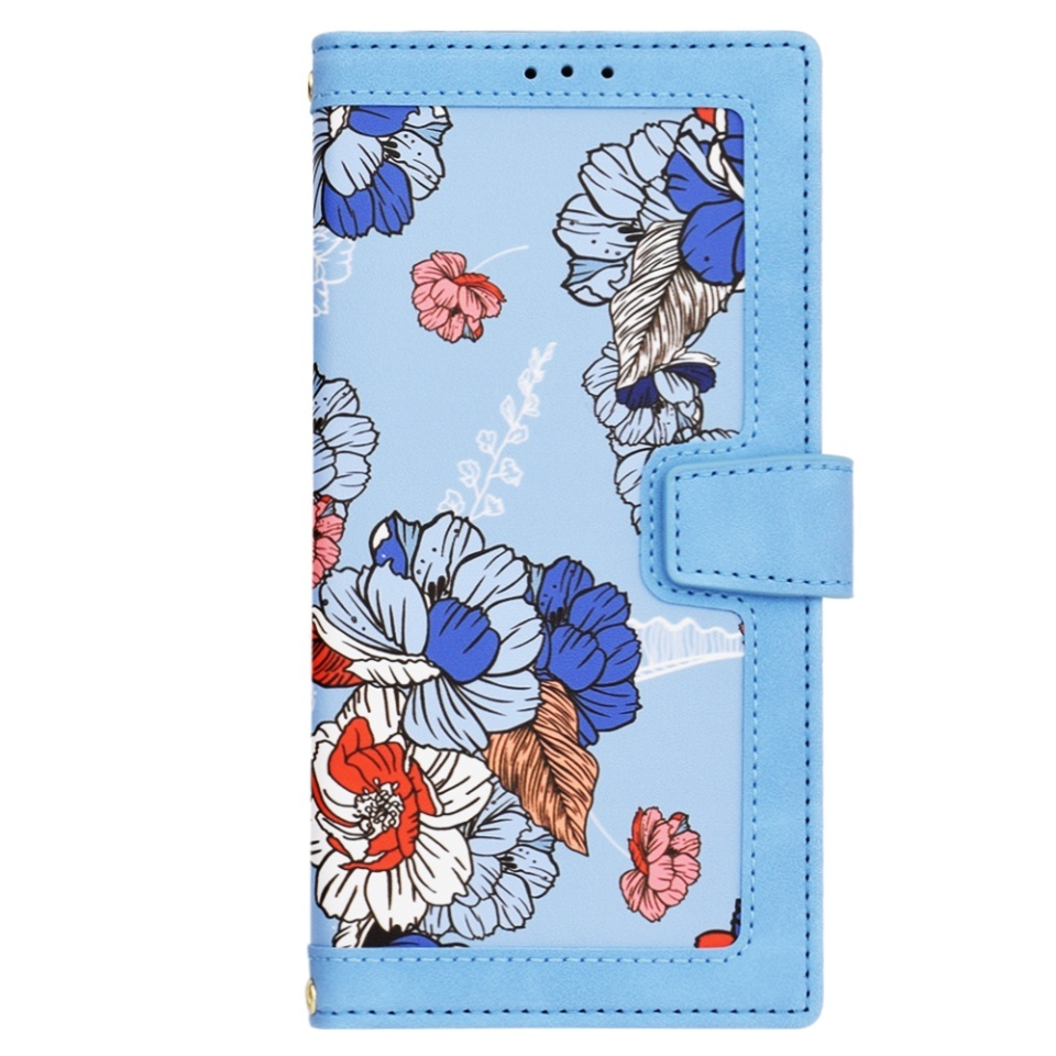 Husa pentru Samsung Galaxy S25 Ultra, SKYDDAR INNOVATION, Flipcraft din Piele Ecologică, Stand Integrat, Buzunare pentru Carduri, set cu sticker, Bleu - 1 | YEO