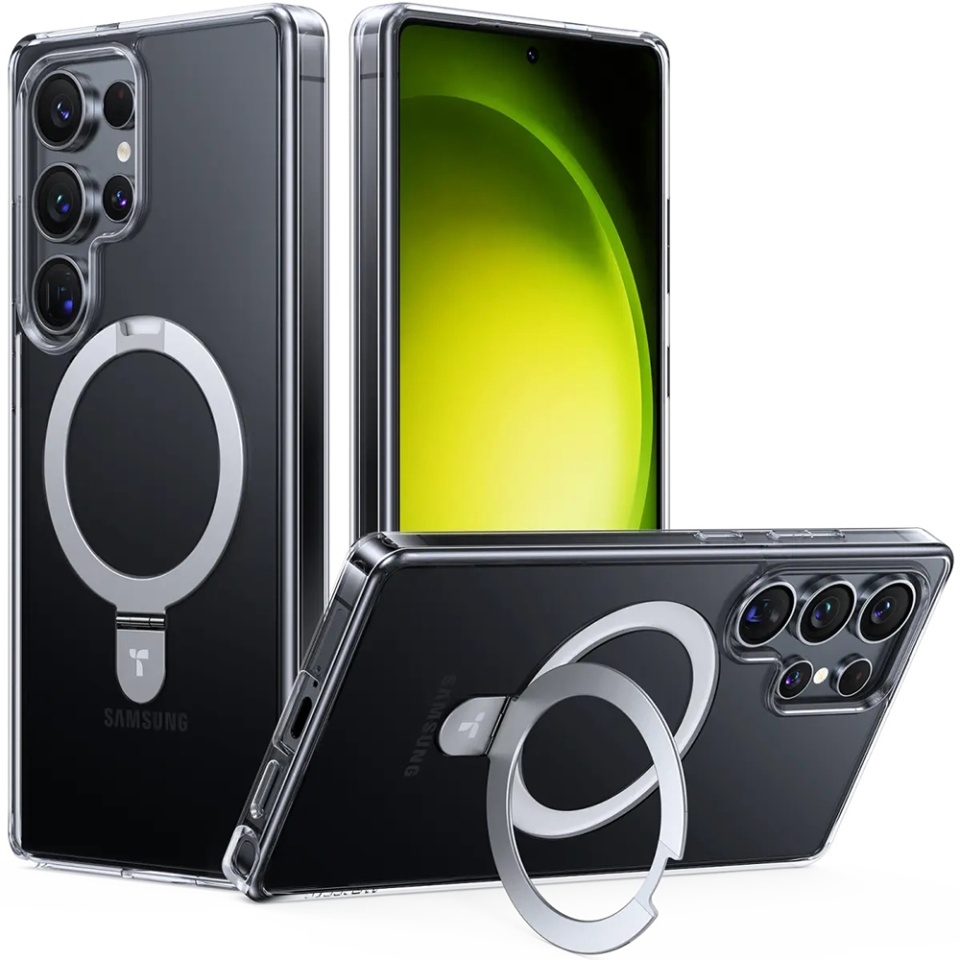 Husa pentru Samsung Galaxy S25 Ultra, Torras Ostand MagSafe, Transparenta