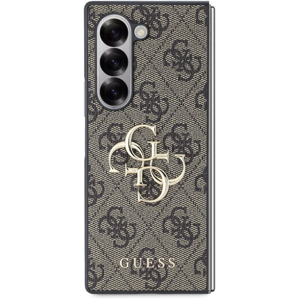 Husa pentru Samsung Galaxy Z Fold6, Guess 4G Metal Logo, Protectie Slim, Compatibila, Maro - 1 | YEO