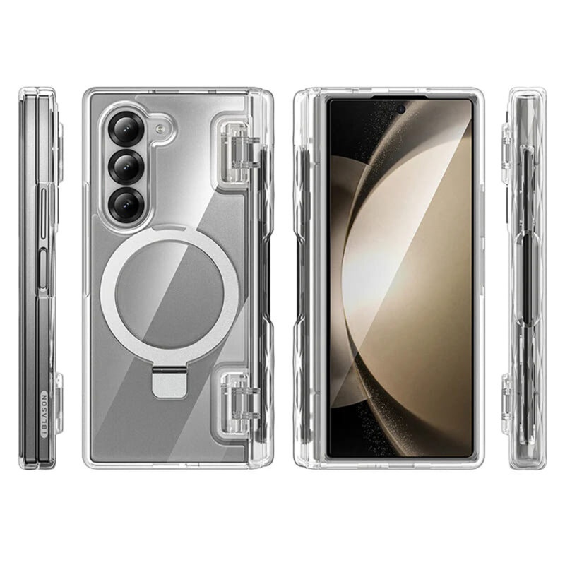 Husa pentru Samsung Galaxy Z Fold6, SKYDDAR INNOVATION, Shockproof MagSafe, Transparenta, set cu sticker - 2 | YEO