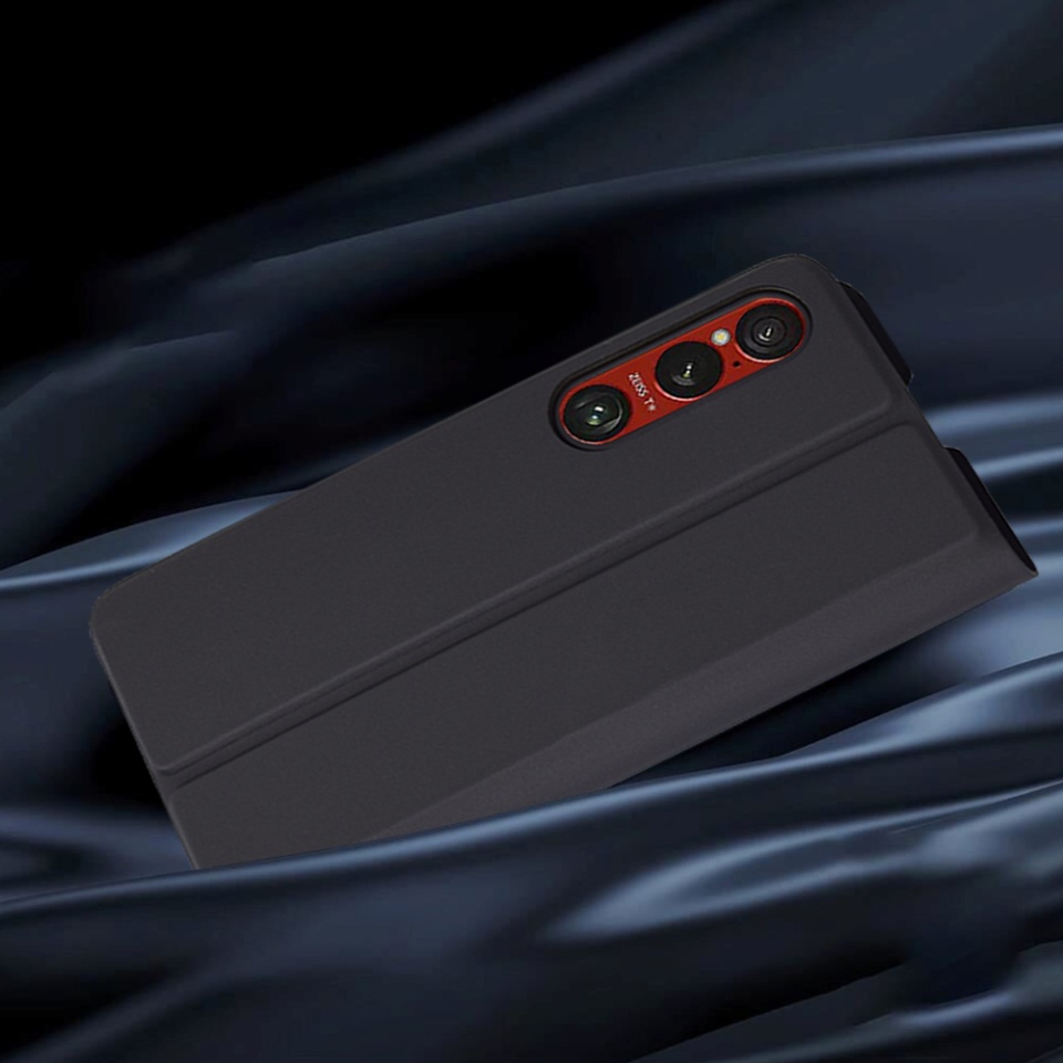 Husa pentru Sony Xperia 1 VI, SKYDDAR INNOVATION, Magskin Book, tip Carte cu Portofel Interior, set cu sticker, Negru - 3 | YEO
