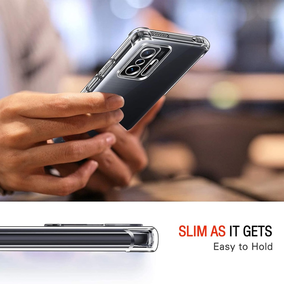 Husa pentru Xiaomi 11T / 11T Pro , SKYDDAR INNOVATION, Shockproof Clear din Silicon Slim, Transparenta, set cu sticker - 3 | YEO