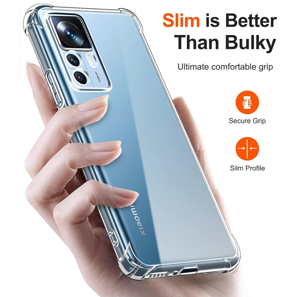 Husa pentru Xiaomi 12T / 12T Pro , SKYDDAR INNOVATION, Shockproof Clear din Silicon Slim, Transparenta, set cu sticker - 1 | YEO