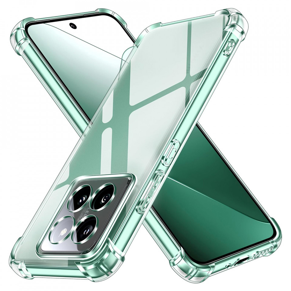 Husa pentru Xiaomi 14 Pro din silicon slim, anti soc, Skyddar Shock - Transparenta