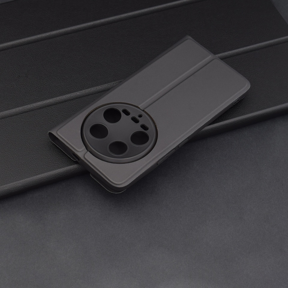Husa pentru Xiaomi 14 Ultra, SKYDDAR INNOVATION, Magskin Book, tip Carte cu Portofel Interior, set cu sticker, Negru - 1 | YEO