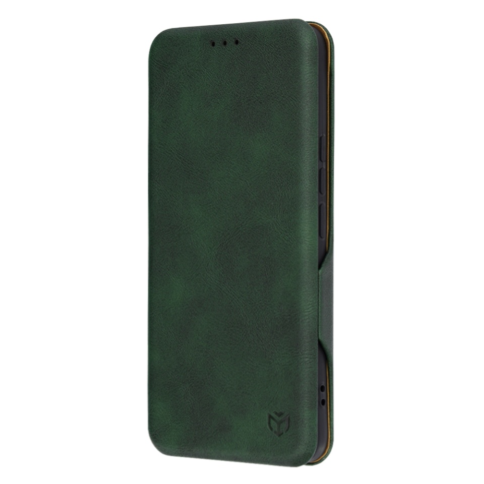 Husa pentru Xiaomi 14 Ultra, SKYDDAR INNOVATION, Safe Wallet tip carte din Piele Ecologica, Suport Carduri, Inchidere Magnetica, Verde, set cu sticker - 3 | YEO