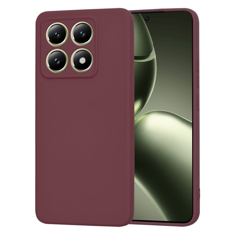 Husa pentru Xiaomi 14T din Silicon Catifelat, Protectie Premium, Skyddar SoftElegance - Bordo