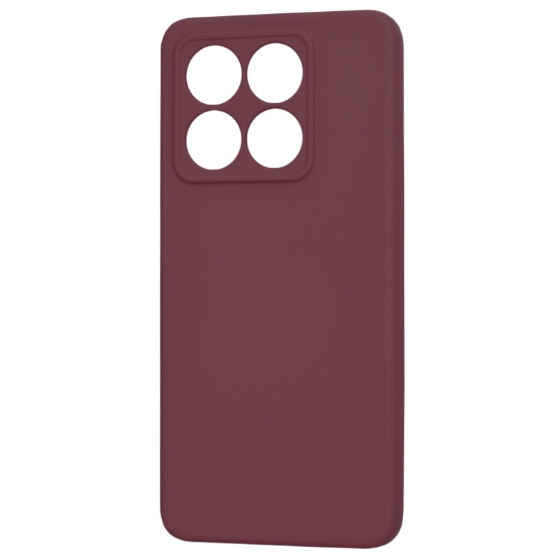 Husa pentru Xiaomi 14T Pro din Silicon Catifelat, Protectie Premium, Skyddar SoftElegance - Bordo - 3 | YEO