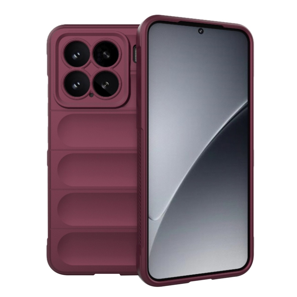 Husa pentru Xiaomi 15 eleganta, din silicon mat, SKDR Vogue - Bordo