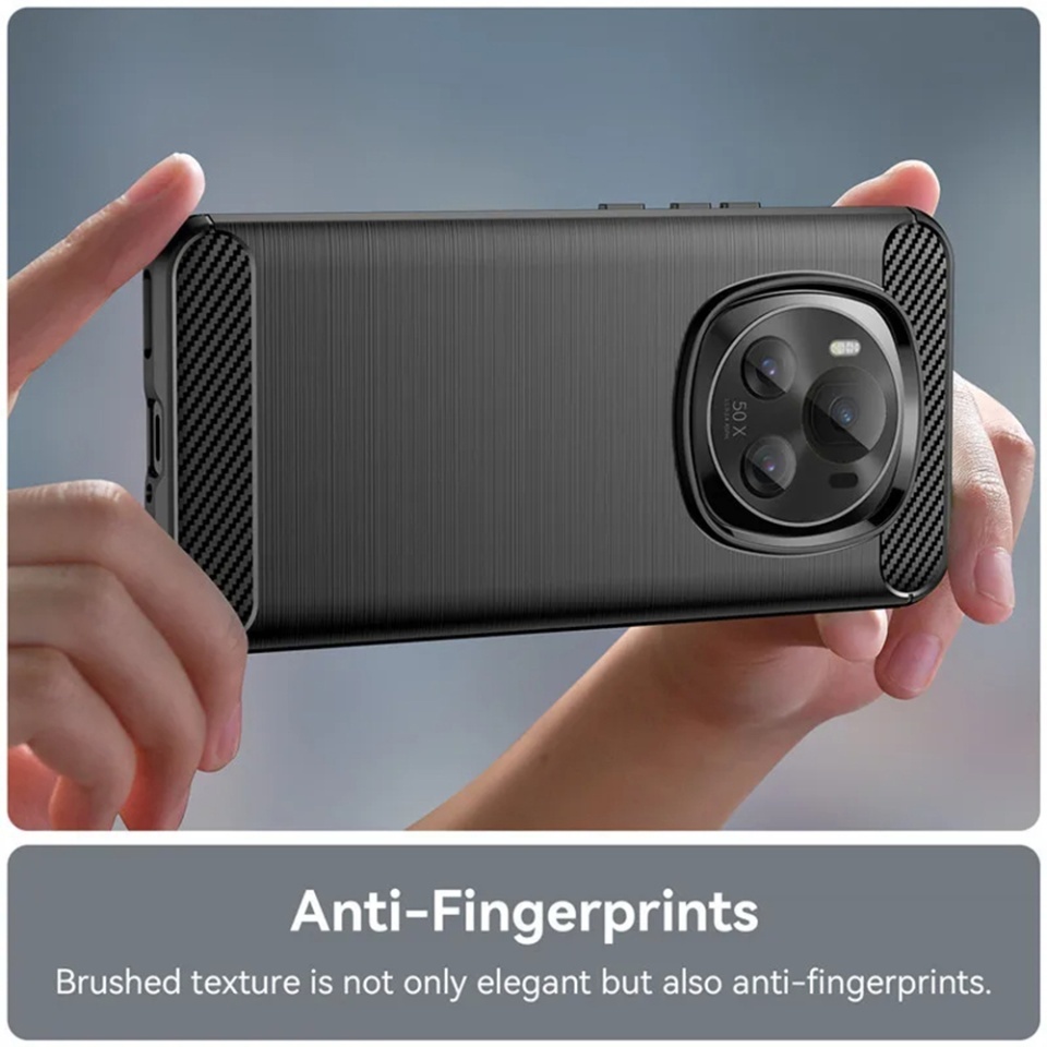 Husa pentru Xiaomi 15, SKYDDAR INNOVATION, Carbon Silicone, din Silicon Slim, cu textura Fibra Carbon, set cu sticker, Albastru - 2 | YEO