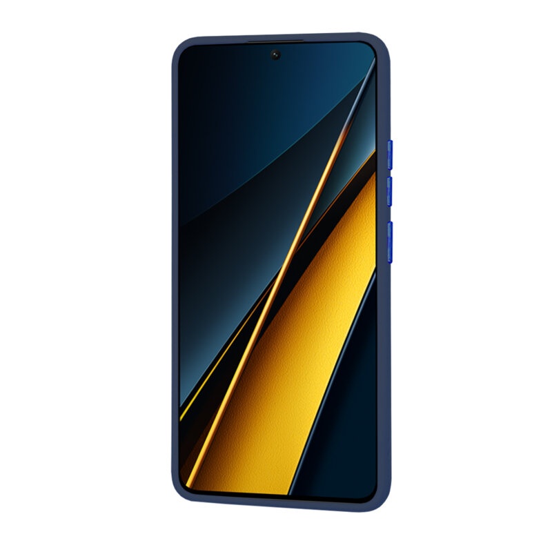 Husa pentru Xiaomi Poco X6 Pro, ce Absoarbe Cele mai Aspre Socuri, Skyddar Frosted - Bleumarin - 2 | YEO