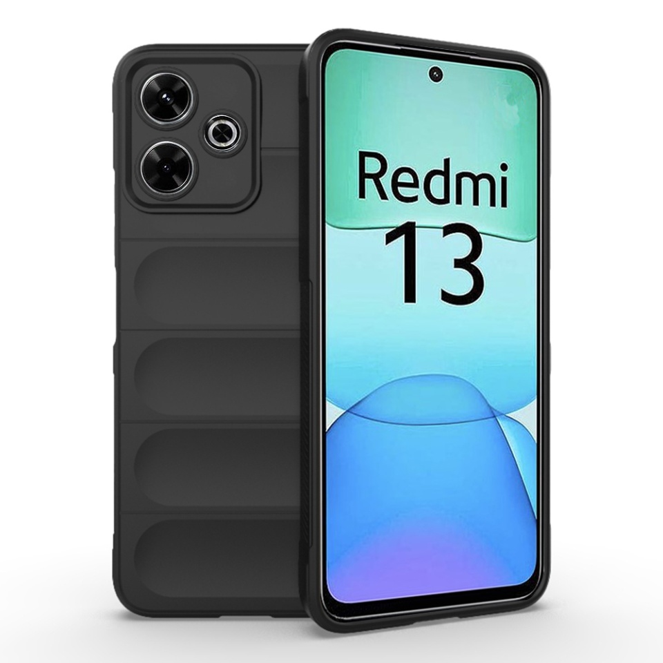 Husa pentru Xiaomi Redmi 13 / Poco M6 4G eleganta, din silicon mat, SKDR Vogue - Negru