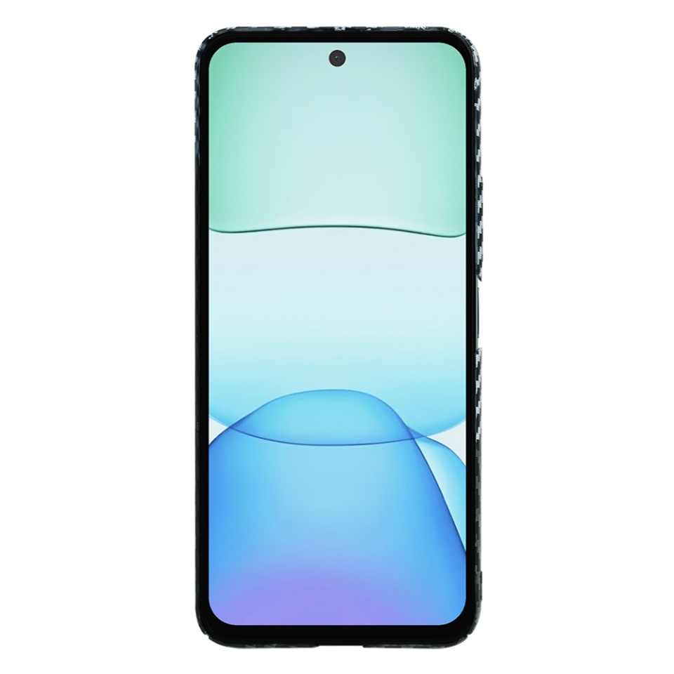 Husa pentru Xiaomi Redmi 13 / Poco M6 4G, SKYDDAR INNOVATION, textura carbon, Carbonite FiberShell, set cu sticker, Gri, - 1 | YEO