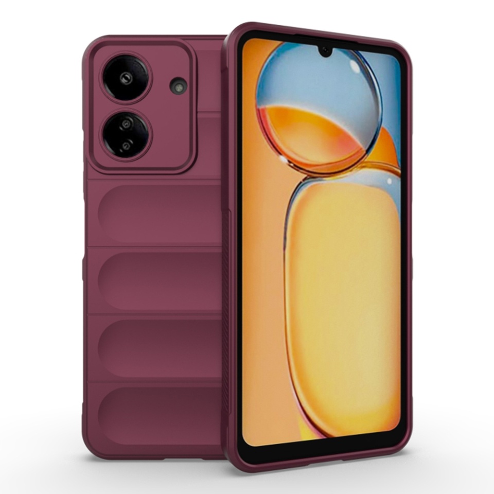Husa pentru Xiaomi Redmi 13C 5G / Poco M6 eleganta, din silicon mat, SKDR Vogue - Bordo