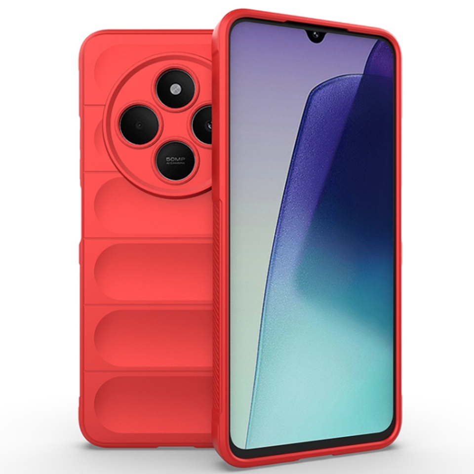 Husa pentru Xiaomi Redmi 14C eleganta, din silicon mat, SKDR Vogue - Rosu
