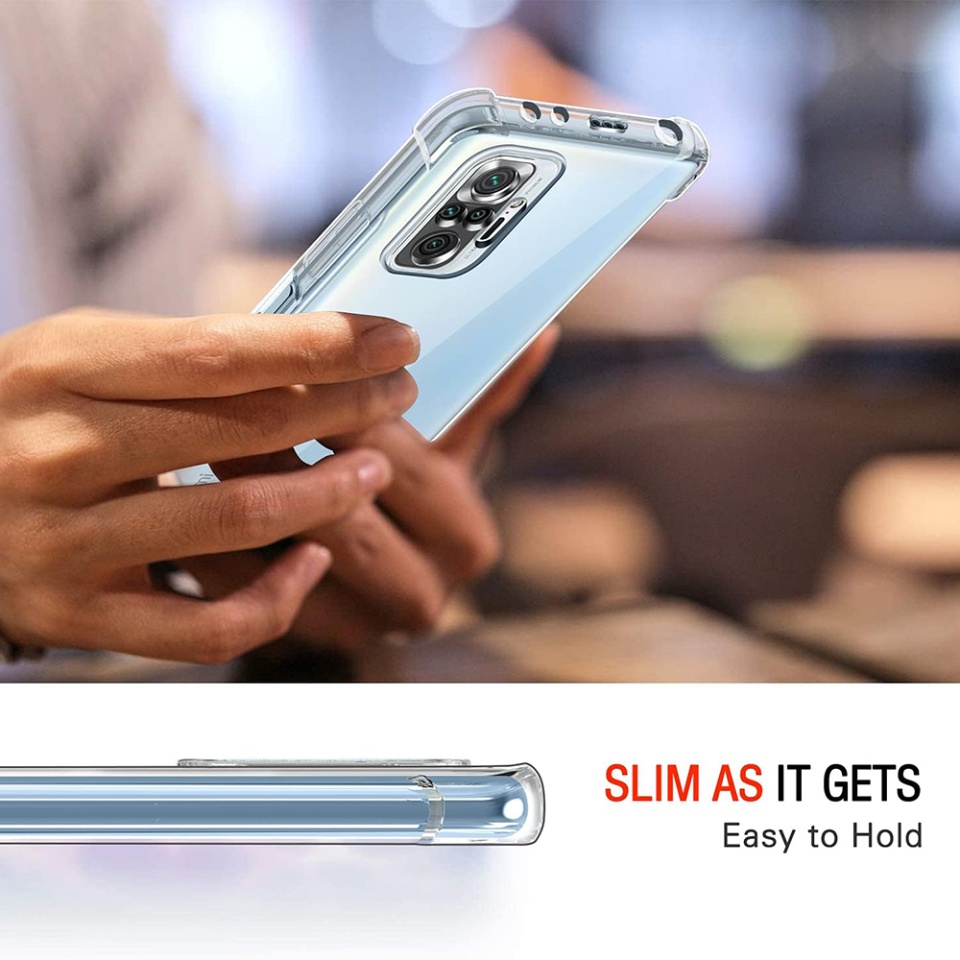Husa pentru Xiaomi Redmi Note 10 Pro / Redmi Note 10 Pro Max , SKYDDAR INNOVATION, Shockproof Clear din Silicon Slim, Transparenta, set cu sticker - 3 | YEO