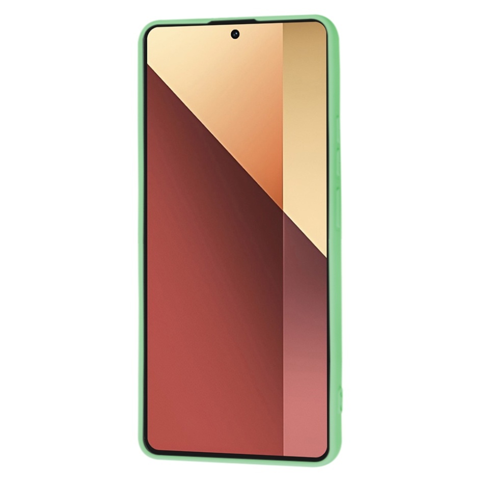 Husa pentru Xiaomi Redmi Note 13 Pro 4G / Poco M6 Pro 4G, SKYDDAR INNOVATION, din Silicon Catifelat, SoftElegance, set cu sticker, Verde deschis - 1 | YEO
