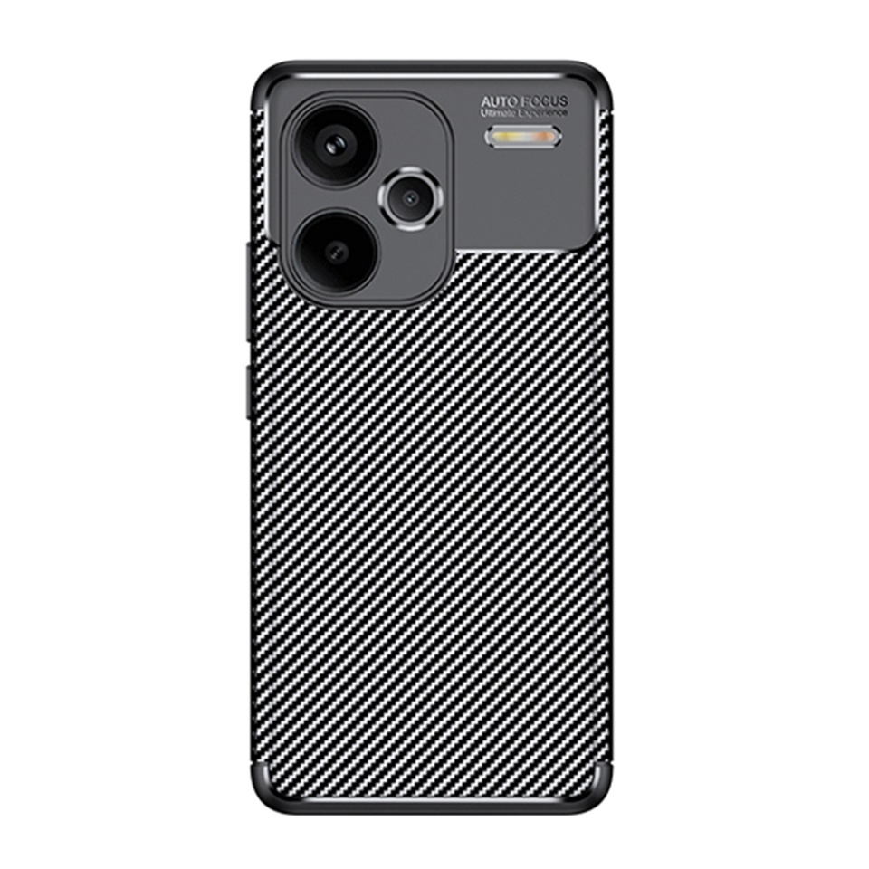 Husa pentru Xiaomi Redmi Note 13 Pro+ 5G, SKYDDAR INNOVATION, CarbonFiber, Antisoc, Negru, set cu sticker - 1 | YEO