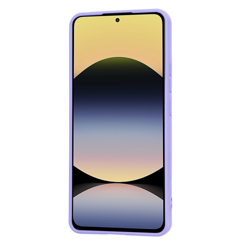 Husa pentru Xiaomi Redmi Note 14 4G (163.25 x 76.55 x 8.16mm), SKYDDAR INNOVATION, SoftElegance din Silicon Catifelat, set cu sticker, Violet - 1 | YEO