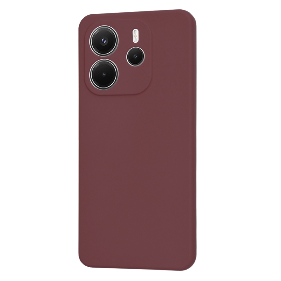 Husa pentru Xiaomi Redmi Note 14 4G (163.25 x 76.55 x 8.16mm), SKYDDAR INNOVATION, SoftElegance din Silicon Catifelat, set cu sticker, Bordo - 2 | YEO