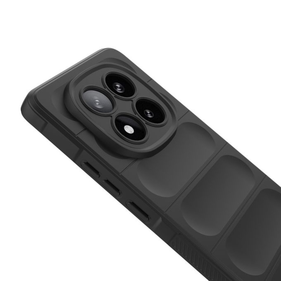 Husa pentru Xiaomi Redmi Note 14 Pro+ 5G, SKYDDAR INNOVATION, Magic Shield, din Silicon Mat, set cu sticker, Negru - 1 | YEO