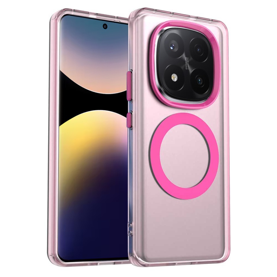 Husa pentru Xiaomi Redmi Note 14 Pro+ 5G, SKYDDAR INOVATION, CandyCase, Magsafe, set cu sticker, Roz