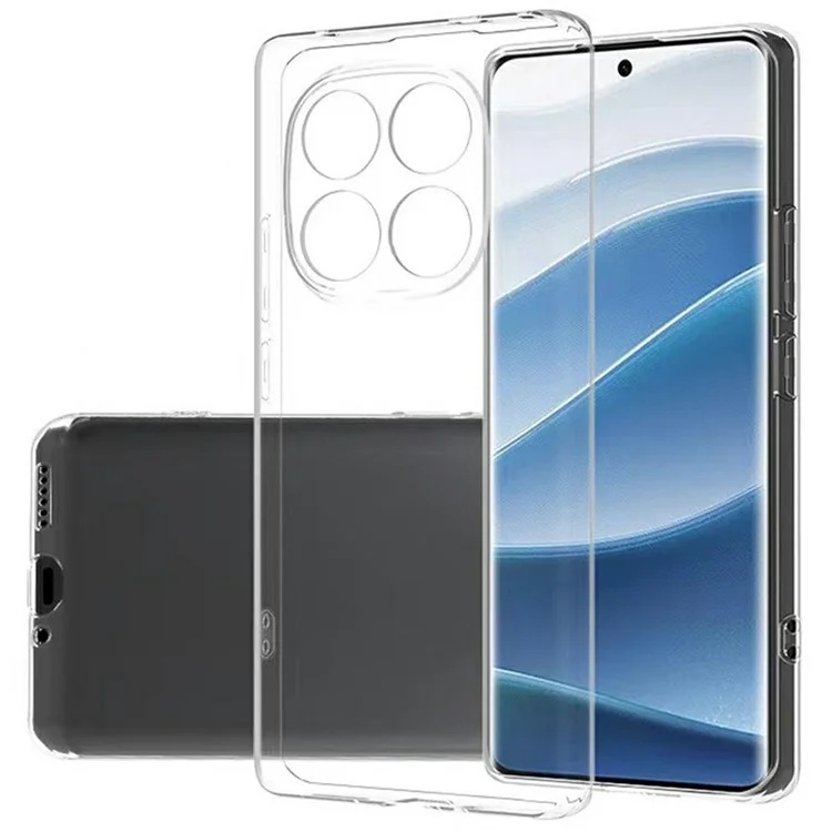 Husa pentru Xiaomi Redmi Note 14 Pro+ din silicon transparent, SKDR ClearGuard - Transparent