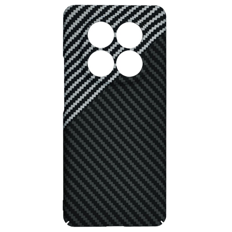 Husa pentru Xiaomi Redmi Note 14 Pro, Finisaj Premium cu Textura de Carbon, Design Elegant, SKDR CarbonFlex - Gri - 2 | YEO
