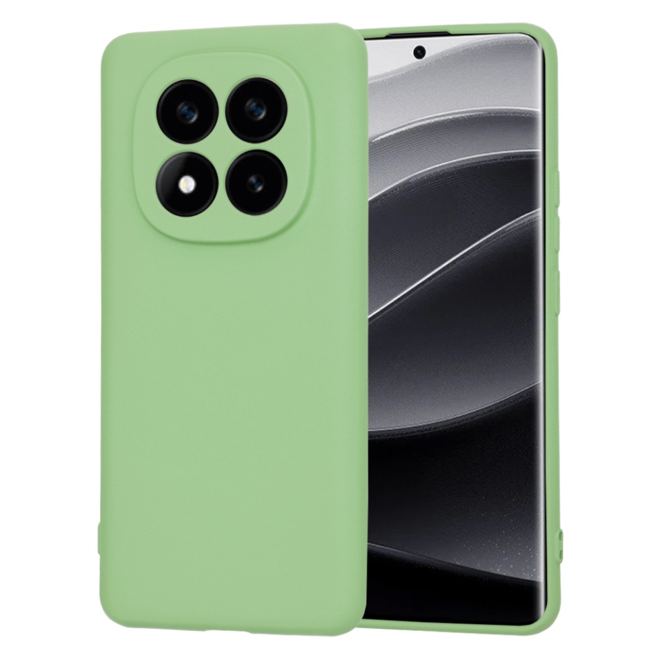 Husa pentru Xiaomi Redmi Note 14 Pro / Poco X7 din Silicon Catifelat, Protectie Premium, Skyddar SoftElegance - Verde deschis