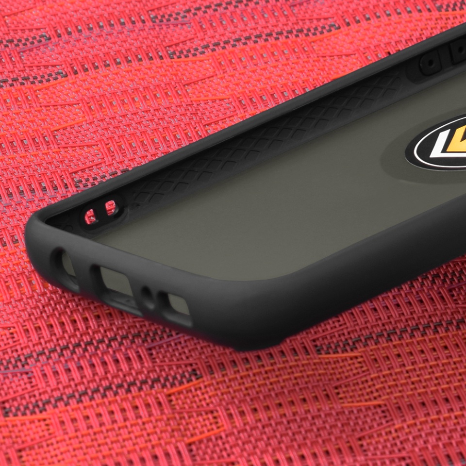 Husa pentru Xiaomi Redmi Note 8 Pro, SKYDDAR INNOVATION, Glinth cu Inel Rotativ 360° Magnetic, Negru, set cu sticker - 2 | YEO