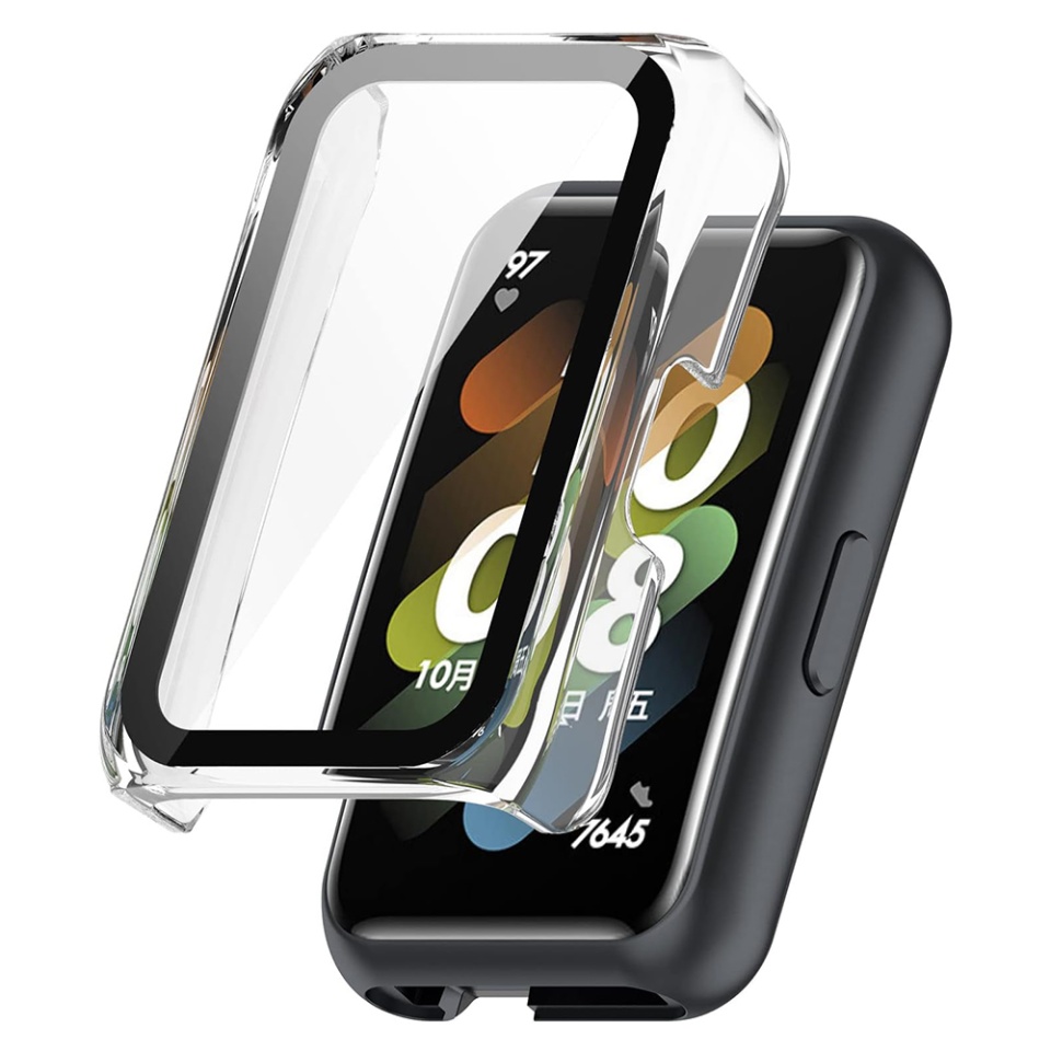 Husa Protectie 360°, Ultra-Subtire, Anti-Soc pentru Huawei Band 8 / 9, Anti-Soc Full Screen - Transparenta