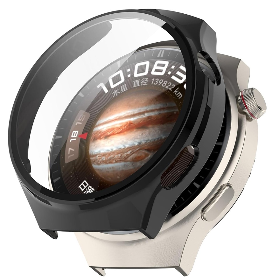 Husa Protectie 360°, Ultra-Subtire, Anti-Soc pentru Huawei Watch 4 Pro, Anti-Soc Full Screen - Negru