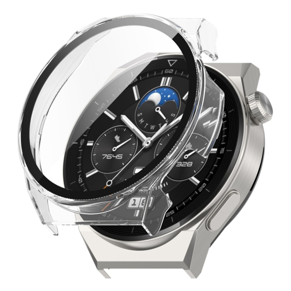 Husa Protectie 360°, Ultra-Subtire, Anti-Soc pentru Huawei Watch GT 3 Pro (46mm), Anti-Soc Full Screen - Transparenta
