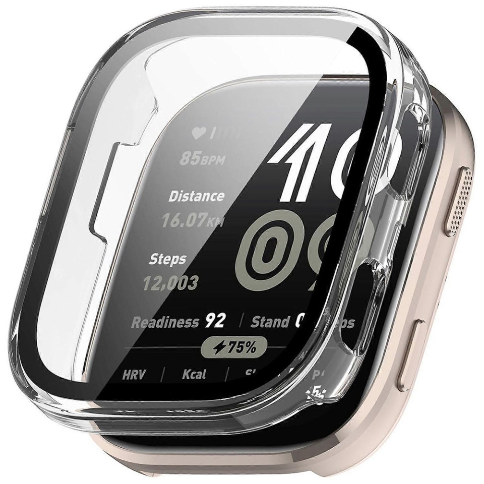 Husa protectie Smartwatch Amazfit Bip 6, SKYDDAR INNOVATION, Defense360 Pro + Screen Protector, AntiSoc, set cu sticker, Transparenta