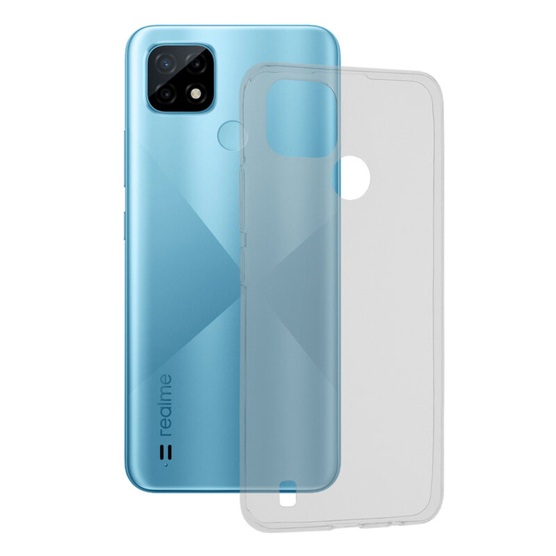 Husa Realme C21, din silicon TPU slim, Techsuit - Transparent