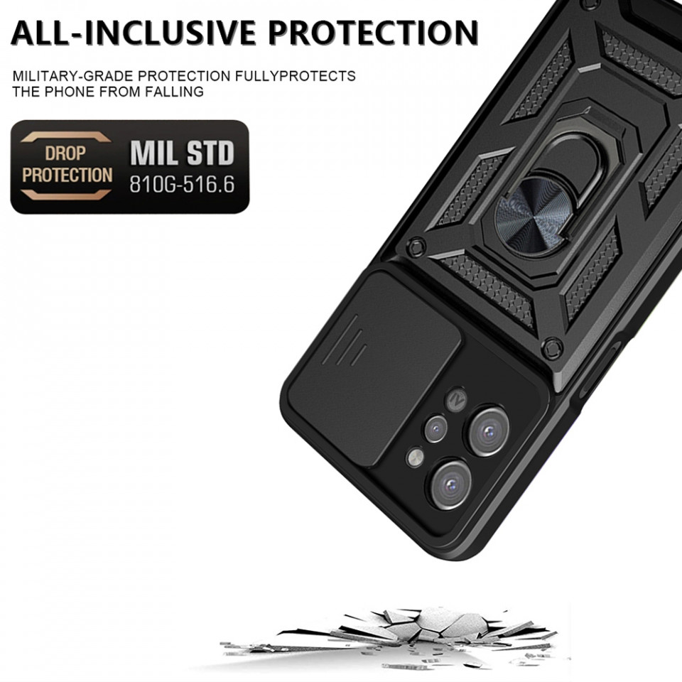 Husa Realme C31 cu inel magnetic, Techsuit CamShield - Negru - 2 | YEO