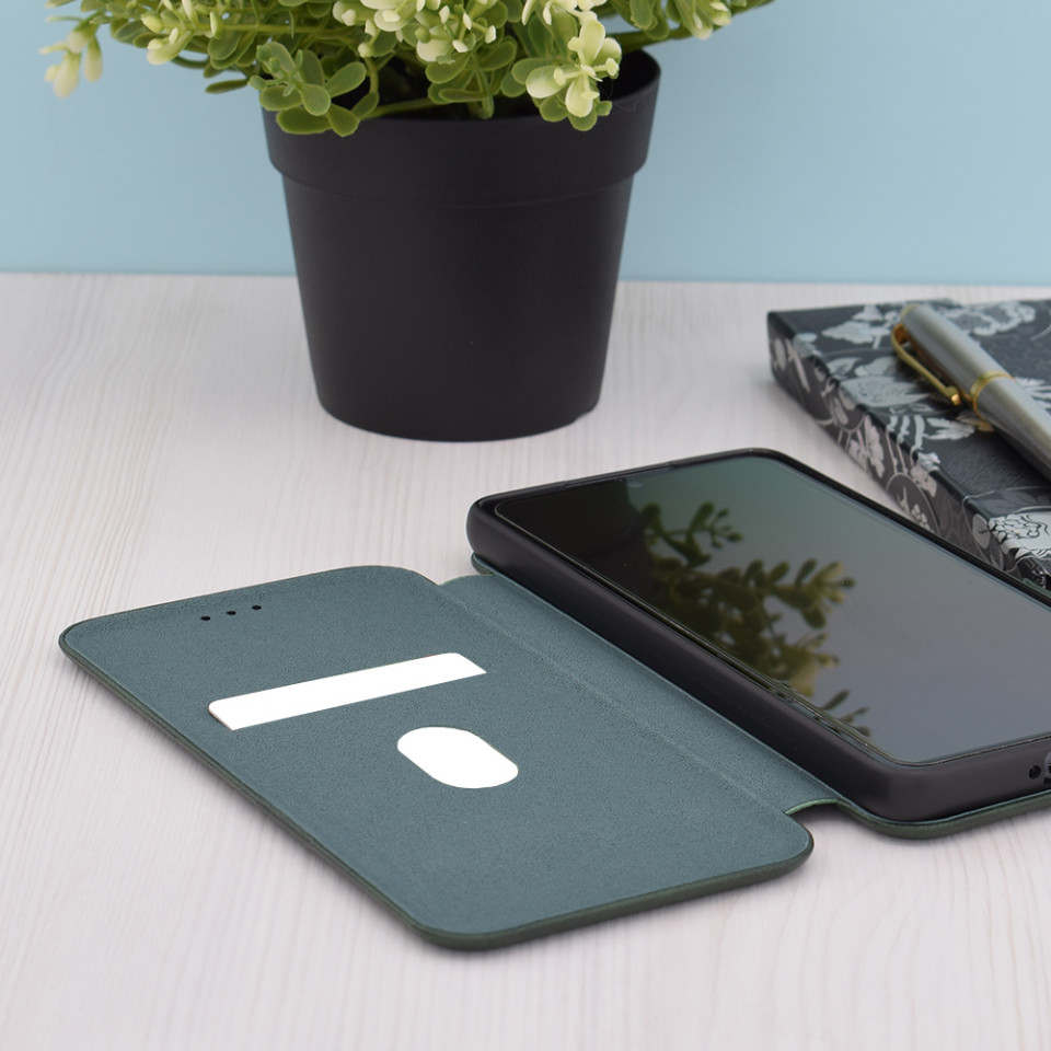 Husa Realme C67 4G tip carte magnetica, Techsuit Safe Wallet - Verde - 1 | YEO