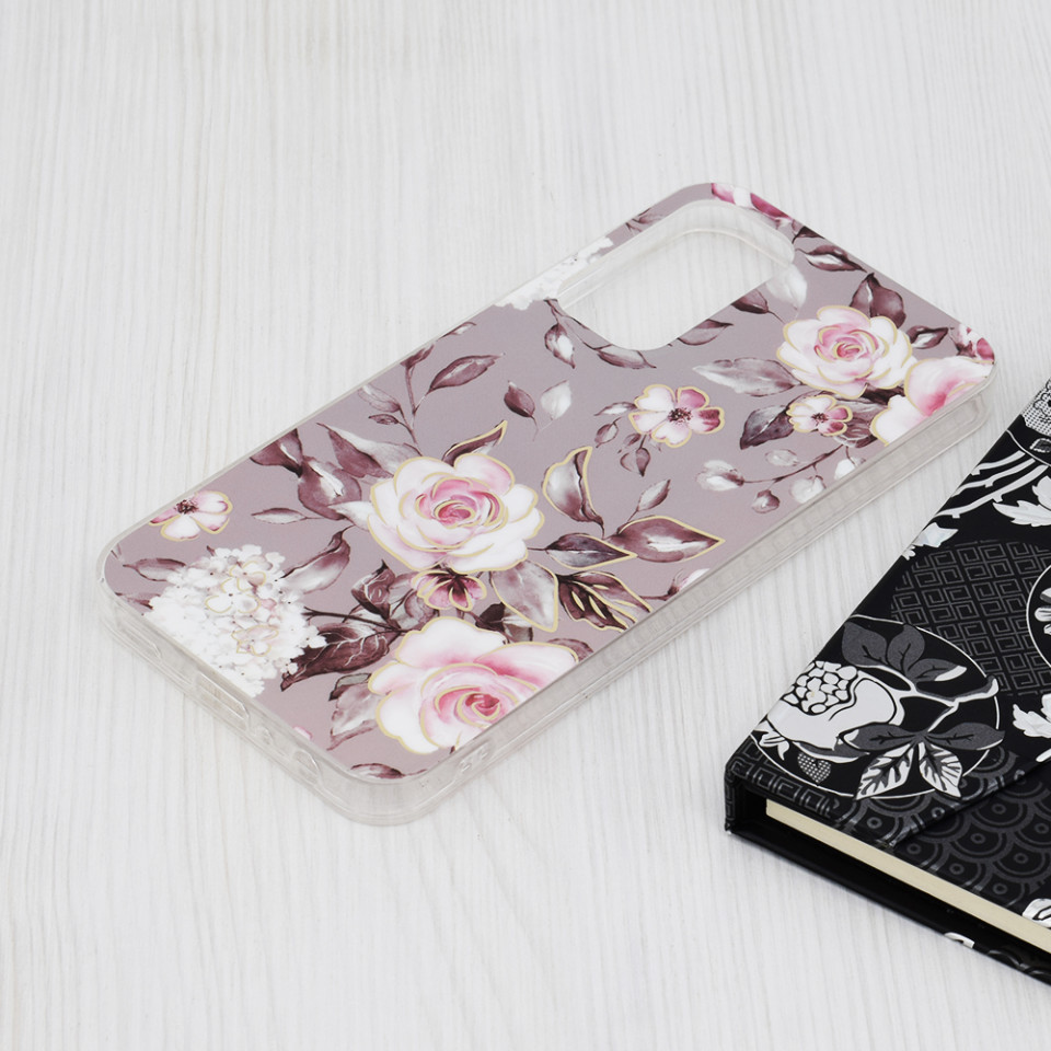 Husa Samsung Galaxy A25 5G Marble Series, Techsuit - Bloom of Ruth Gray - 1 | YEO