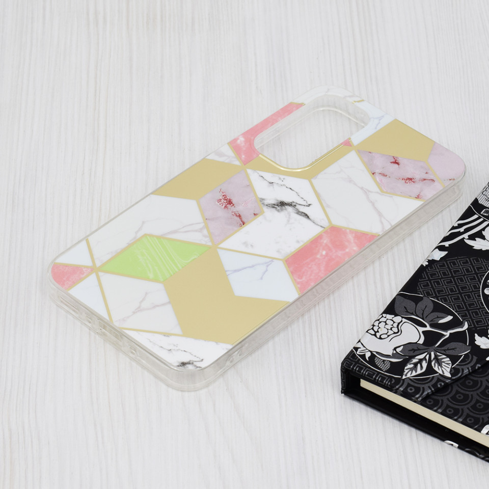 Husa Samsung Galaxy A35 5G din silicon, Techsuit Marble - Purple Hex - 2 | YEO