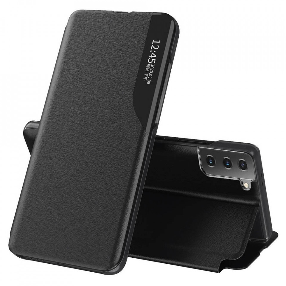 Husa Samsung Galaxy S21 Plus tip carte, Techsuit eFold - Negru - 1 | YEO