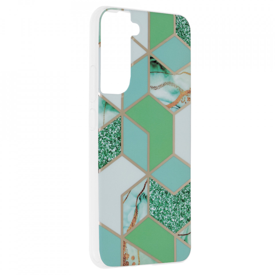 Husa Samsung Galaxy S22 Plus Marble Series, Techsuit - Green Hex - 1 | YEO