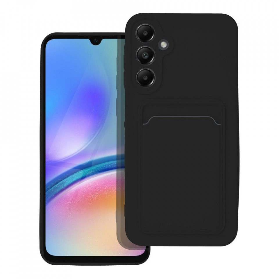 Husa Samsung Glaxy A25 5G din silicon suport card, Skyddar Cards - Negru