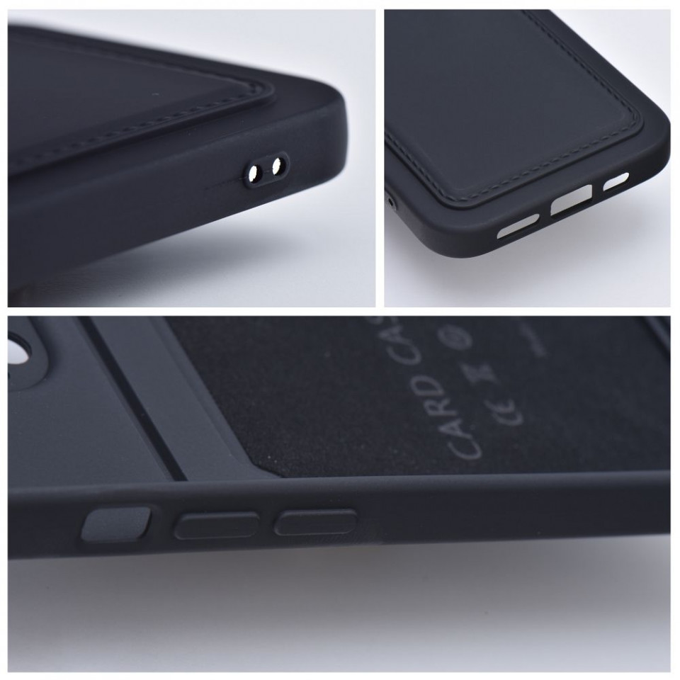 Husa Samsung Glaxy A55 5G din silicon suport card, Skyddar Cards - Negru - 1 | YEO