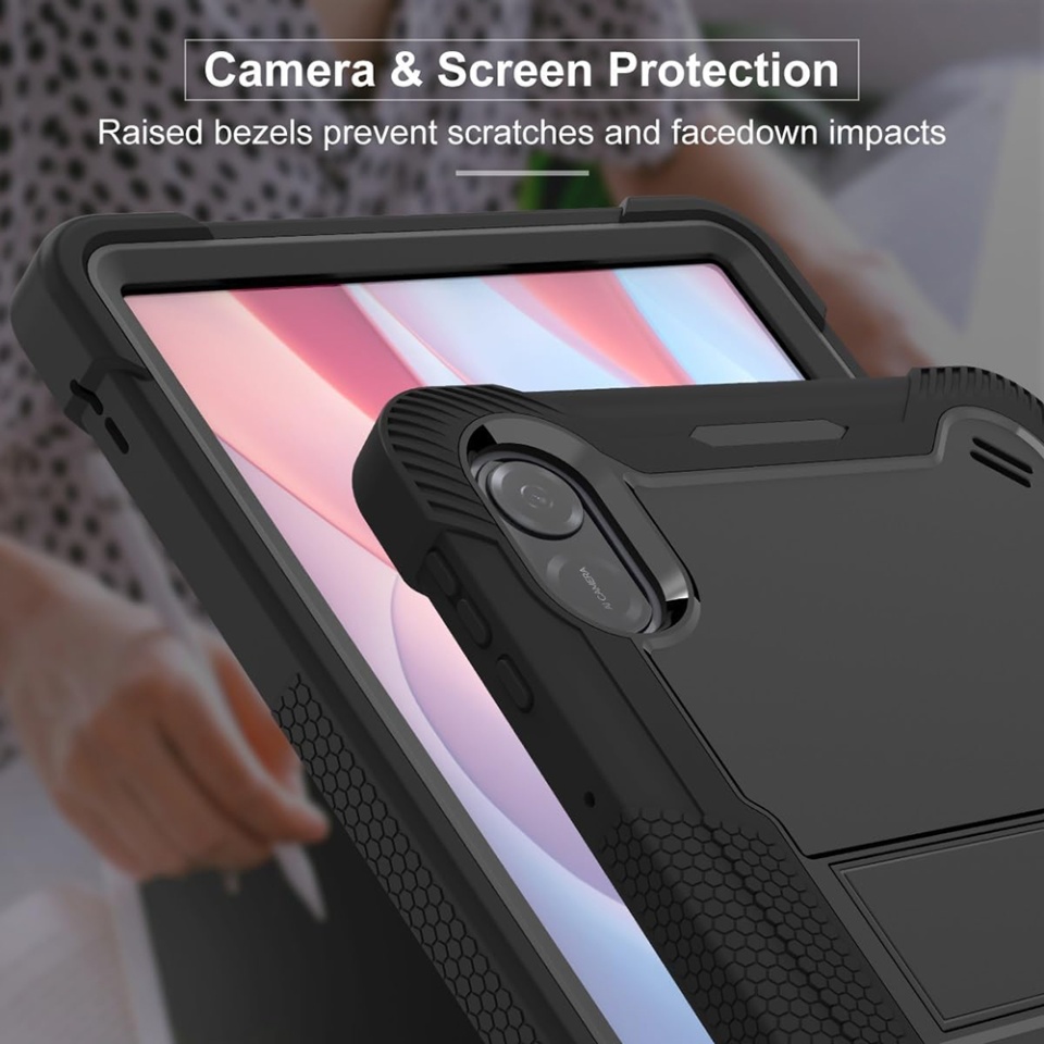 Husa tableta Honor Pad X9 / X8 Pro, Ideala pentru Utilizare Zilnica, Antisoc si Anti-zgarieturi, SKDR TabArmor - Negru - 3 | YEO