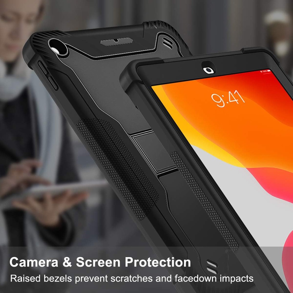 Husa tableta iPad 10.2 (2019/2020/2021), Ideala pentru Utilizare Zilnica, Antisoc si Anti-zgarieturi, SKDR TabArmor - Negru - 2 | YEO